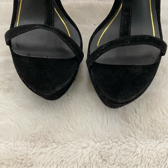 Colin Stuart x Victoria’s Secret Black Suede Leather Platform Heels New Size 6 - Picture 5 of 12